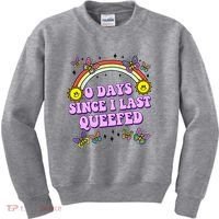 0 Days Since I Last Queefed Rainbow Funny Kids Sweatshirt thumb 0