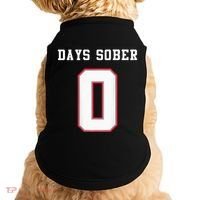 0 Days Sober Jersey Drinking Alcohol Lover Doggie Tank thumb 0