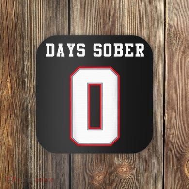 0 Days Sober Jersey Drinking Alcohol Lover Coaster