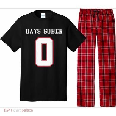 0 Days Sober Jersey Drinking Alcohol Lover Pajama Set