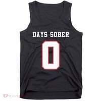 0 Days Sober Jersey Drinking Alcohol Lover Tank Top thumb 0
