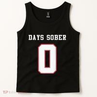 0 Days Sober Jersey Drinking Alcohol Lover Tank Top thumb 2