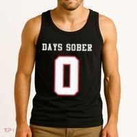 0 Days Sober Jersey Drinking Alcohol Lover Tank Top thumb 3