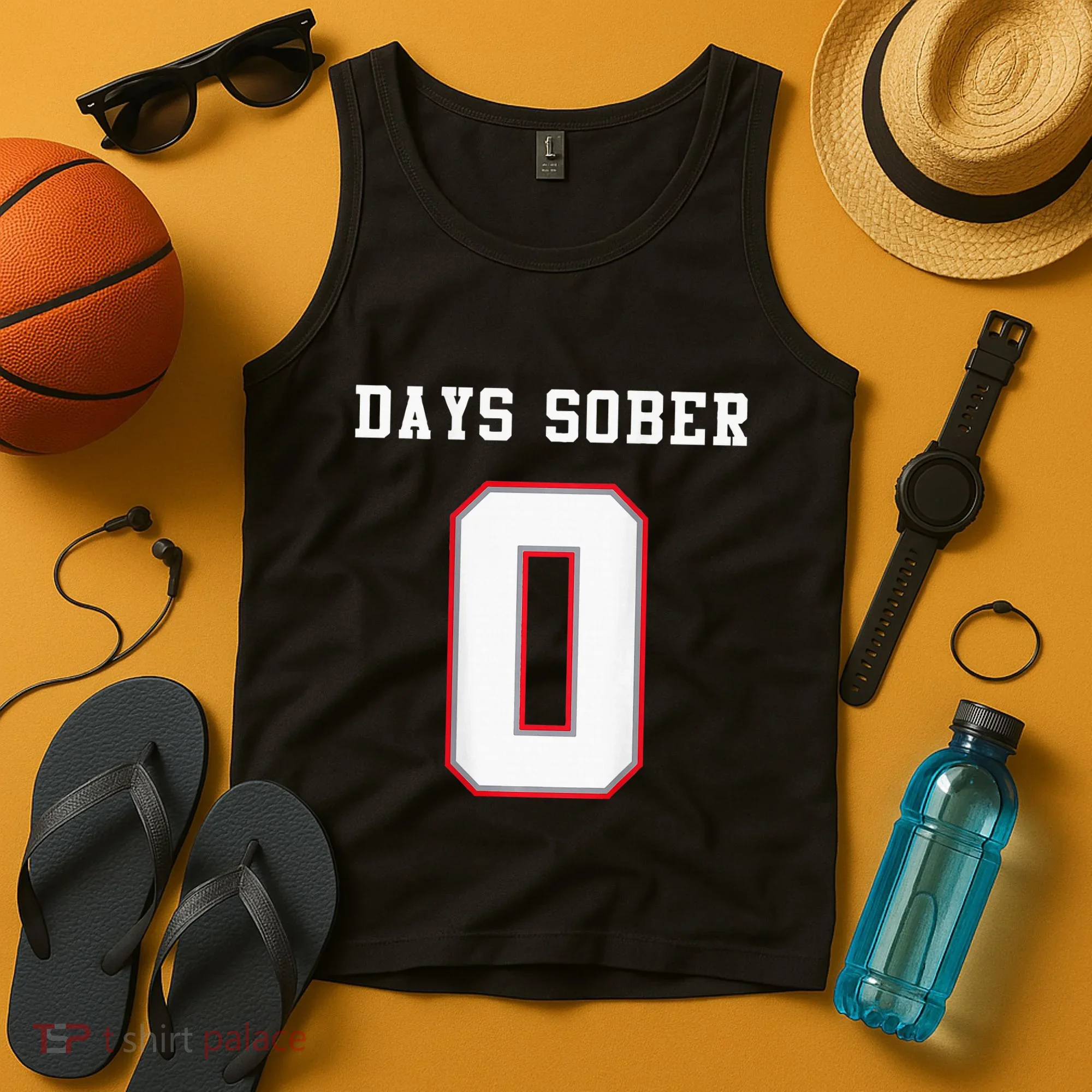 0 Days Sober Jersey Drinking Alcohol Lover Tank Top