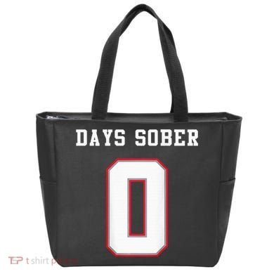 0 Days Sober Jersey Drinking Alcohol Lover Tote Bag