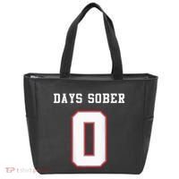 0 Days Sober Jersey Drinking Alcohol Lover Tote Bag thumb 0