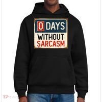 0 Days Without Sarcasm Funny Sarcastic District V.I.T. Heavyweight Hoodie thumb 0