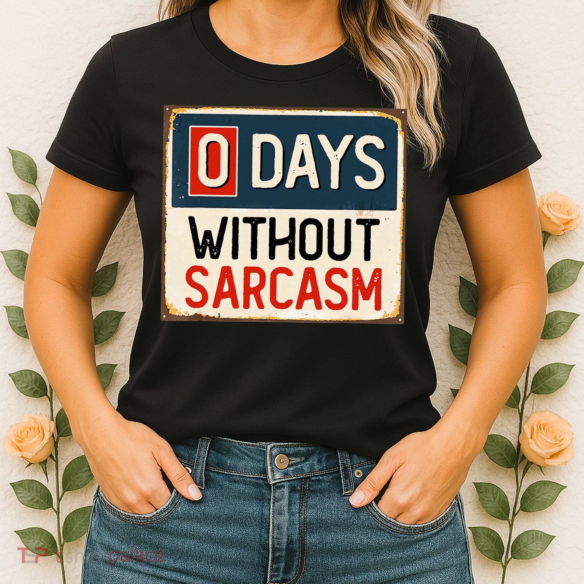 0 Days Without Sarcasm Funny Sarcastic Women's T-Shirt
