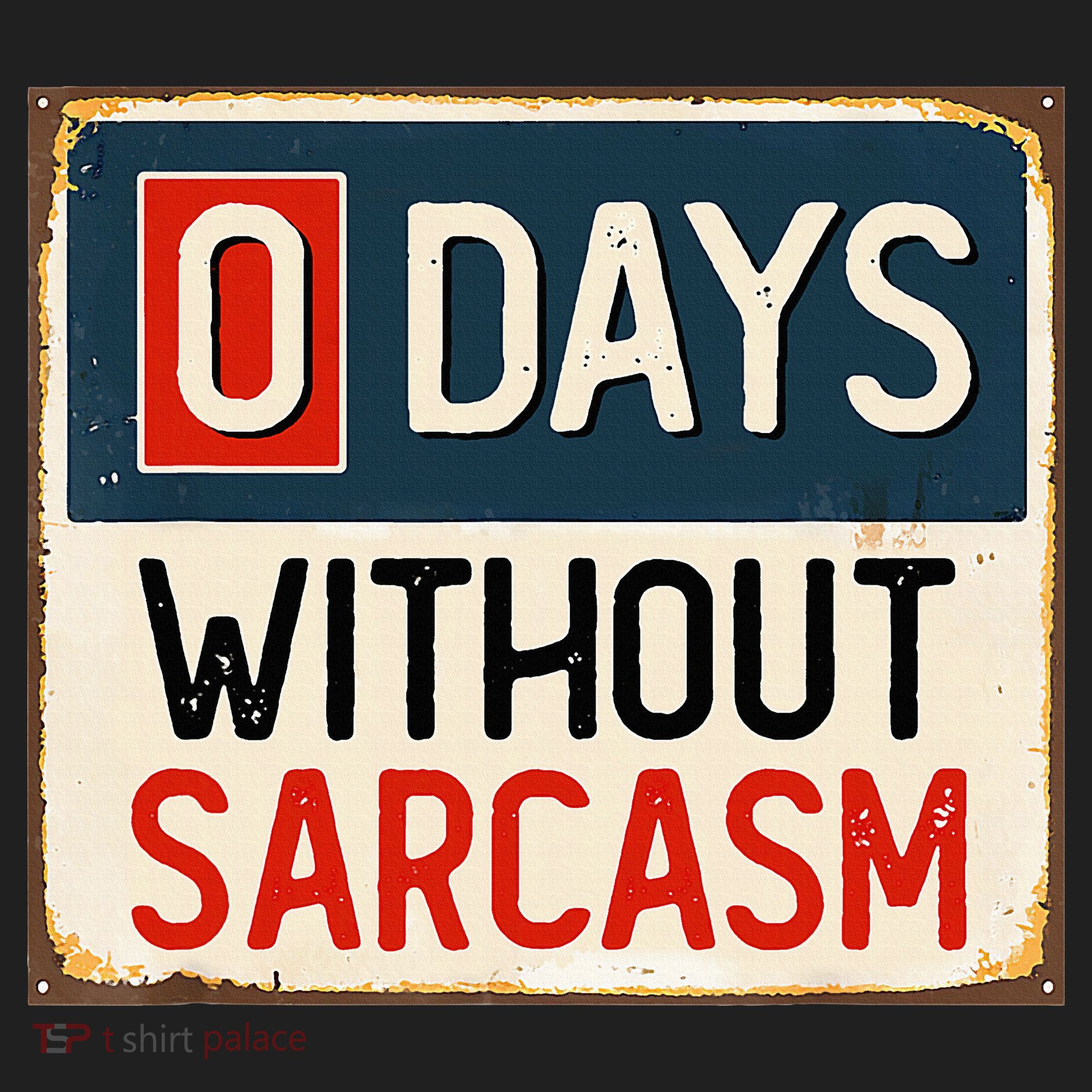 0 Days Without Sarcasm Funny Sarcastic Plastic Christmas Ball Ornament