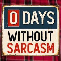 0 Days Without Sarcasm Funny Sarcastic Women's Flannel Plaid Pajama Pants thumb 2