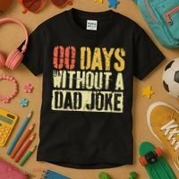 00 Days Without A Dad Joke Fathers Day Kids T-Shirt thumb 3