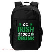 0% Irish 100% Drunk, St Patrick's Day Backpack thumb 0