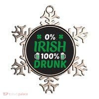 0% Irish 100% Drunk, St Patrick's Day Ornament thumb 0
