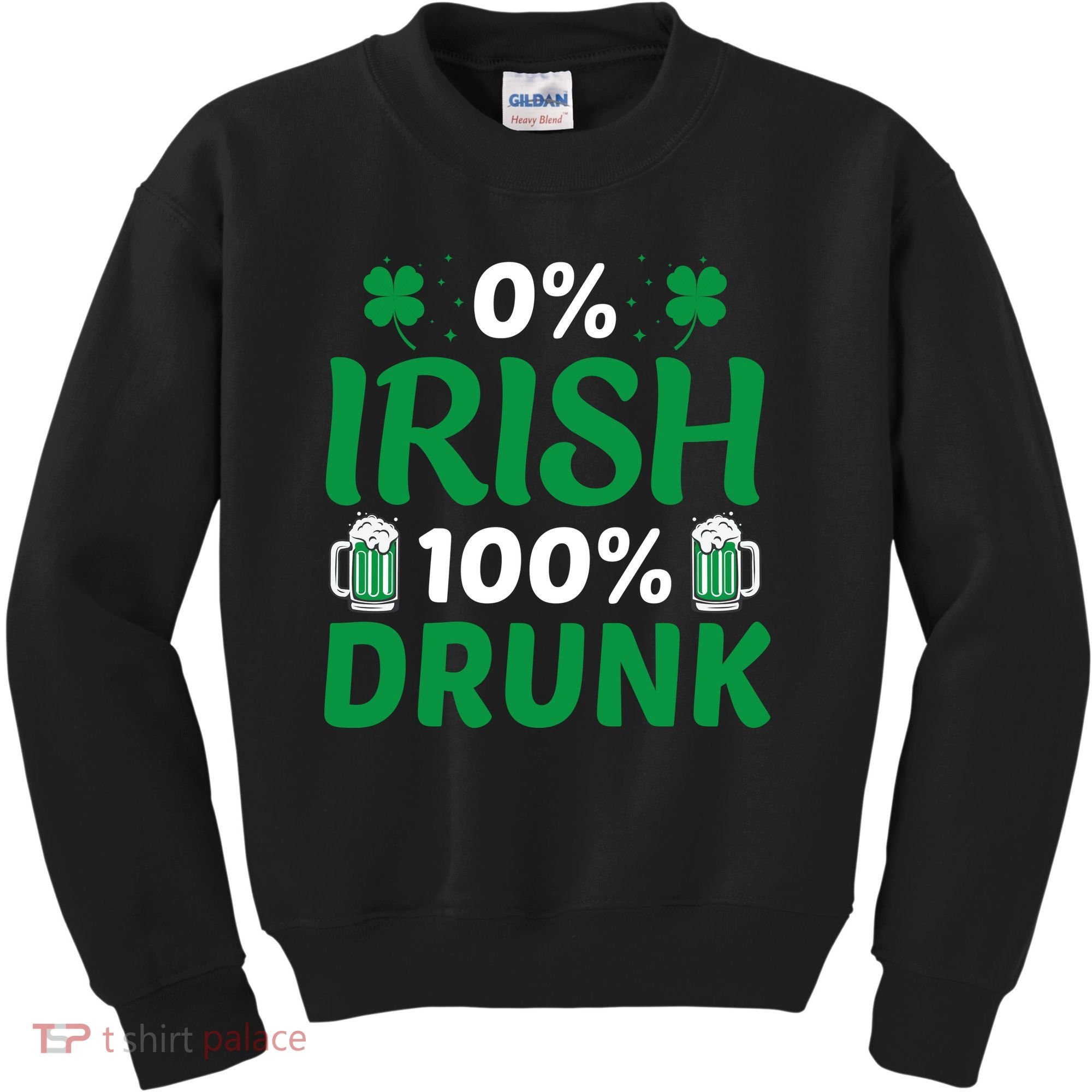 0% Irish 100% Drunk, St Patrick's Day Kids Sweatshirt