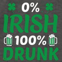 0% Irish 100% Drunk, St Patrick's Day Women's Tank Top thumb 5