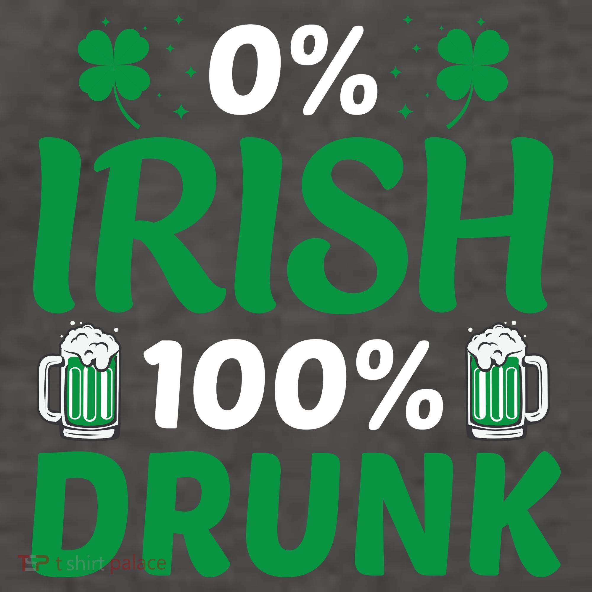 0% Irish 100% Drunk, St Patrick's Day Women's Tank Top