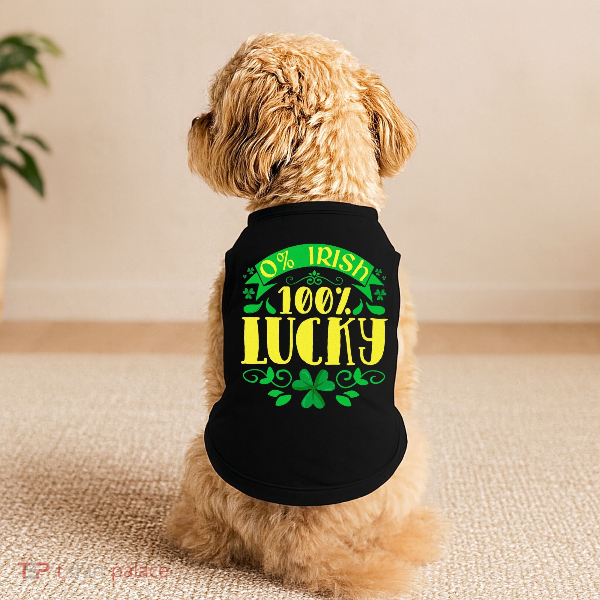 0 Irish 100 Lucky Saint Patrick's Day Celebration Doggie Tank