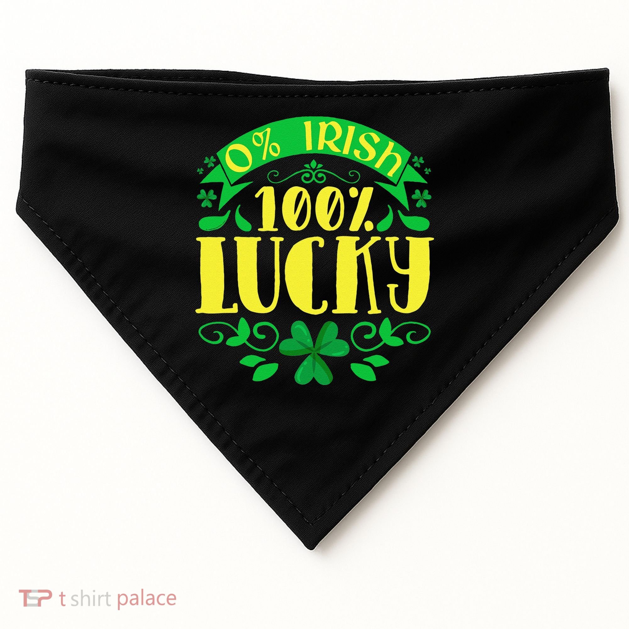 0 Irish 100 Lucky Saint Patrick's Day Celebration USA-Made Doggie Bandana