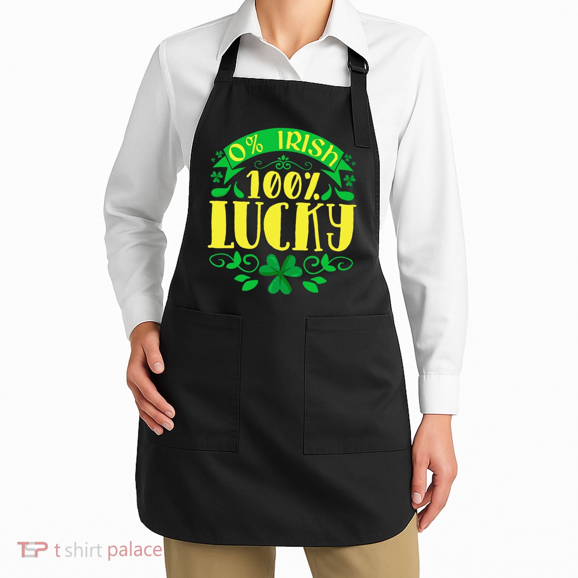 0 Irish 100 Lucky Saint Patrick's Day Celebration Apron