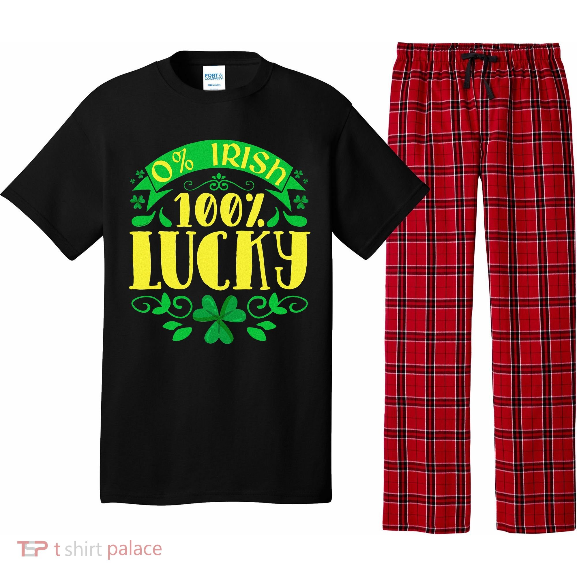 0 Irish 100 Lucky Saint Patrick's Day Celebration Pajama Set