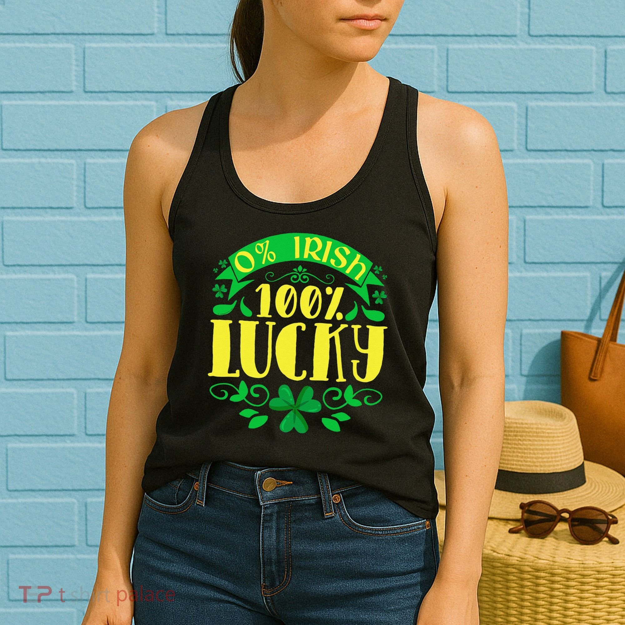 0 Irish 100 Lucky Saint Patrick's Day Celebration Women's Tank Top