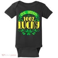 0 Irish 100 Lucky Saint Patrick's Day Celebration Baby Bodysuit thumb 0