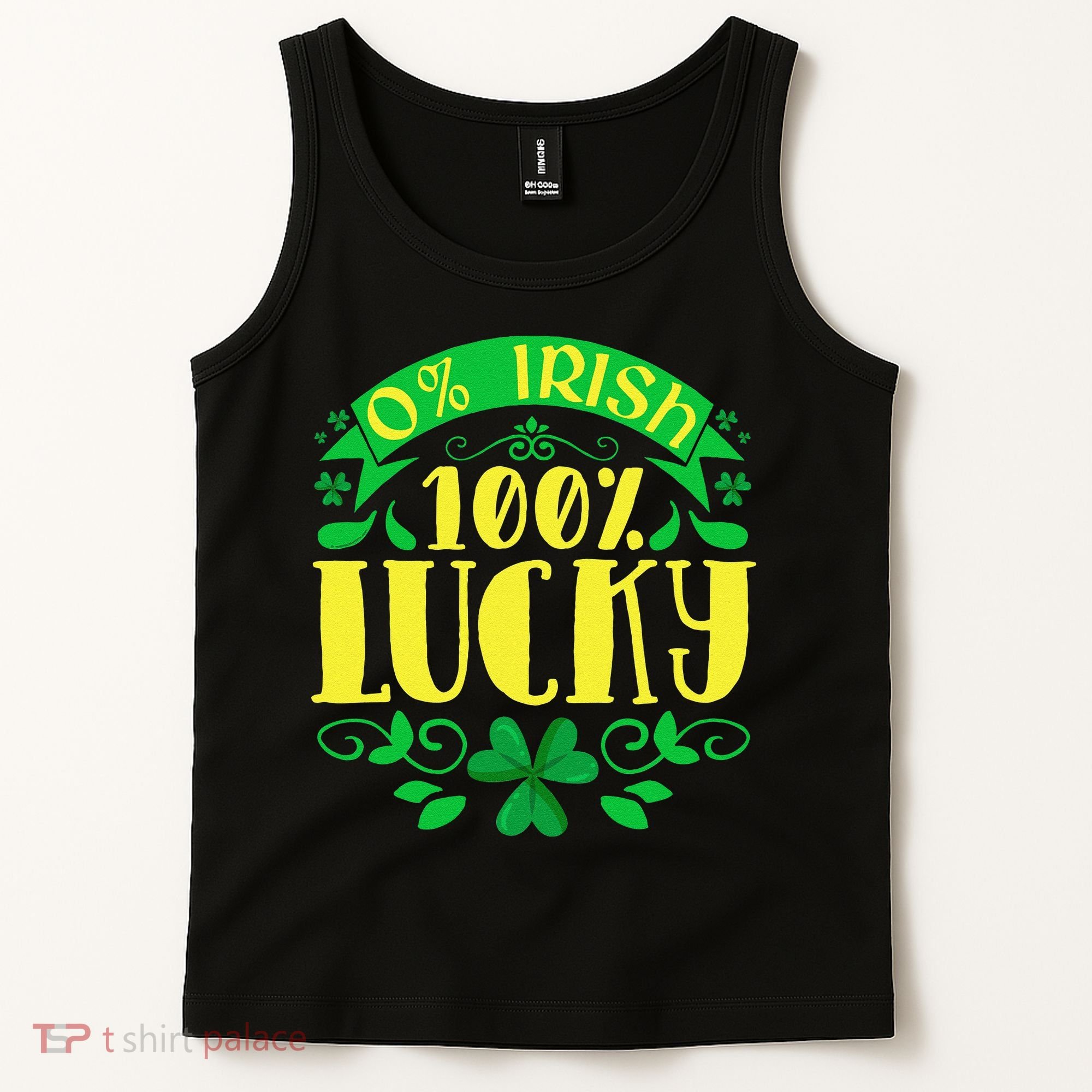 0 Irish 100 Lucky Saint Patrick's Day Celebration Tank Top