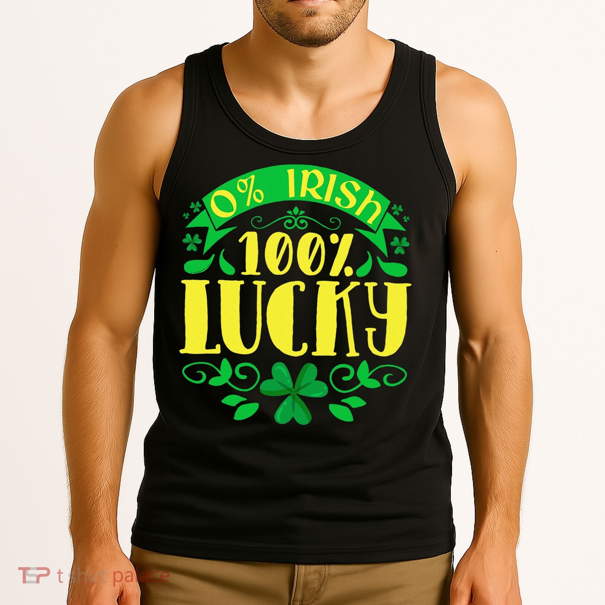 0 Irish 100 Lucky Saint Patrick's Day Celebration Tank Top