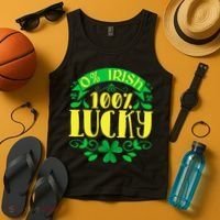 0 Irish 100 Lucky Saint Patrick's Day Celebration Tank Top thumb 4