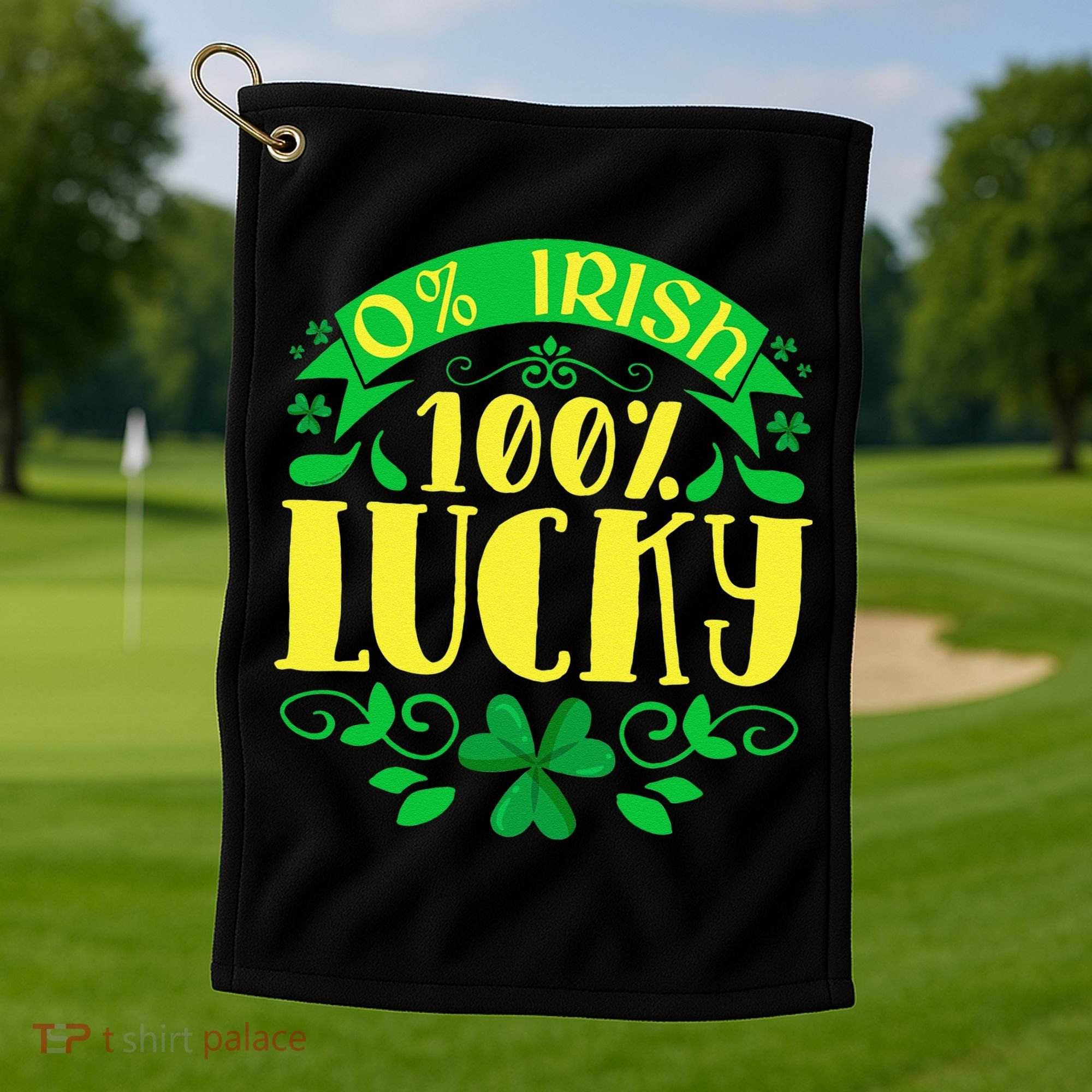 0 Irish 100 Lucky Saint Patrick's Day Celebration Golf Towel