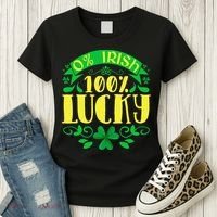 0 Irish 100 Lucky Saint Patrick's Day Celebration Women's T-Shirt thumb 3
