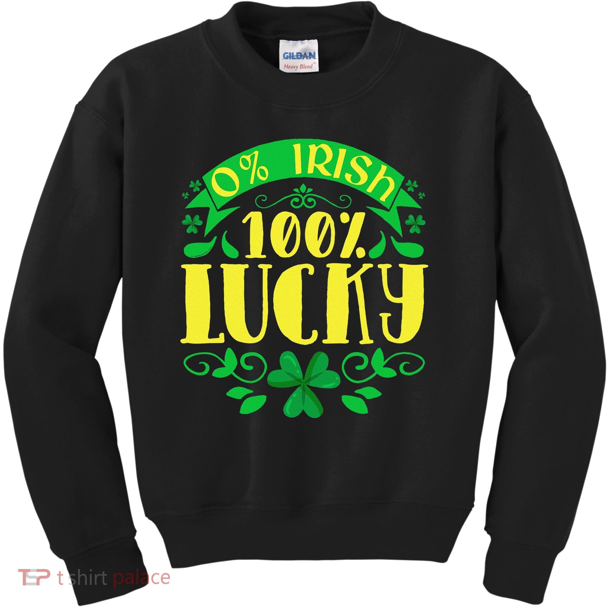 0 Irish 100 Lucky Saint Patrick's Day Celebration Kids Sweatshirt