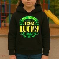 0 Irish 100 Lucky Saint Patrick's Day Celebration Kids Hoodie thumb 3