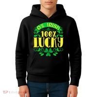 0 Irish 100 Lucky Saint Patrick's Day Celebration Kids Hoodie thumb 4