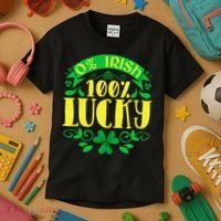 0 Irish 100 Lucky Saint Patrick's Day Celebration Kids T-Shirt thumb 3