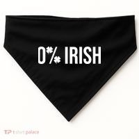 0% Irish Zero Percent Funny St Patricks Day USA-Made Doggie Bandana thumb 0
