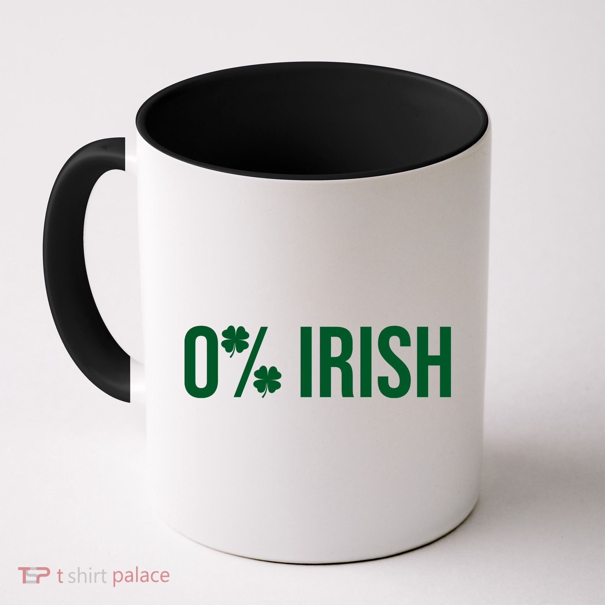 0% Irish Zero Percent Funny St Patricks Day Coffee Mug