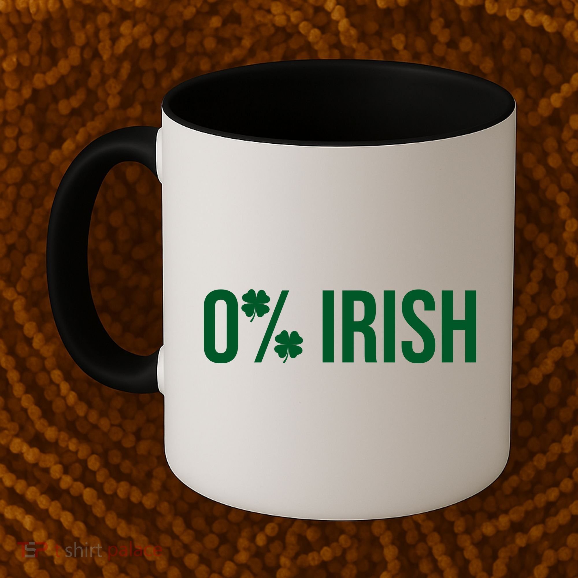 0% Irish Zero Percent Funny St Patricks Day Coffee Mug