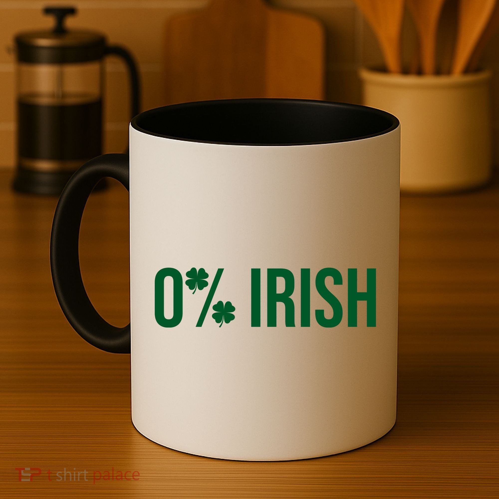 0% Irish Zero Percent Funny St Patricks Day Coffee Mug