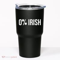 0% Irish Zero Percent Funny St Patricks Day Tumbler thumb 0