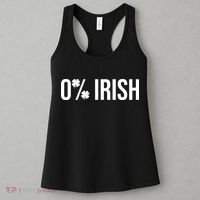 0% Irish Zero Percent Funny St Patricks Day Women's Tank Top thumb 3