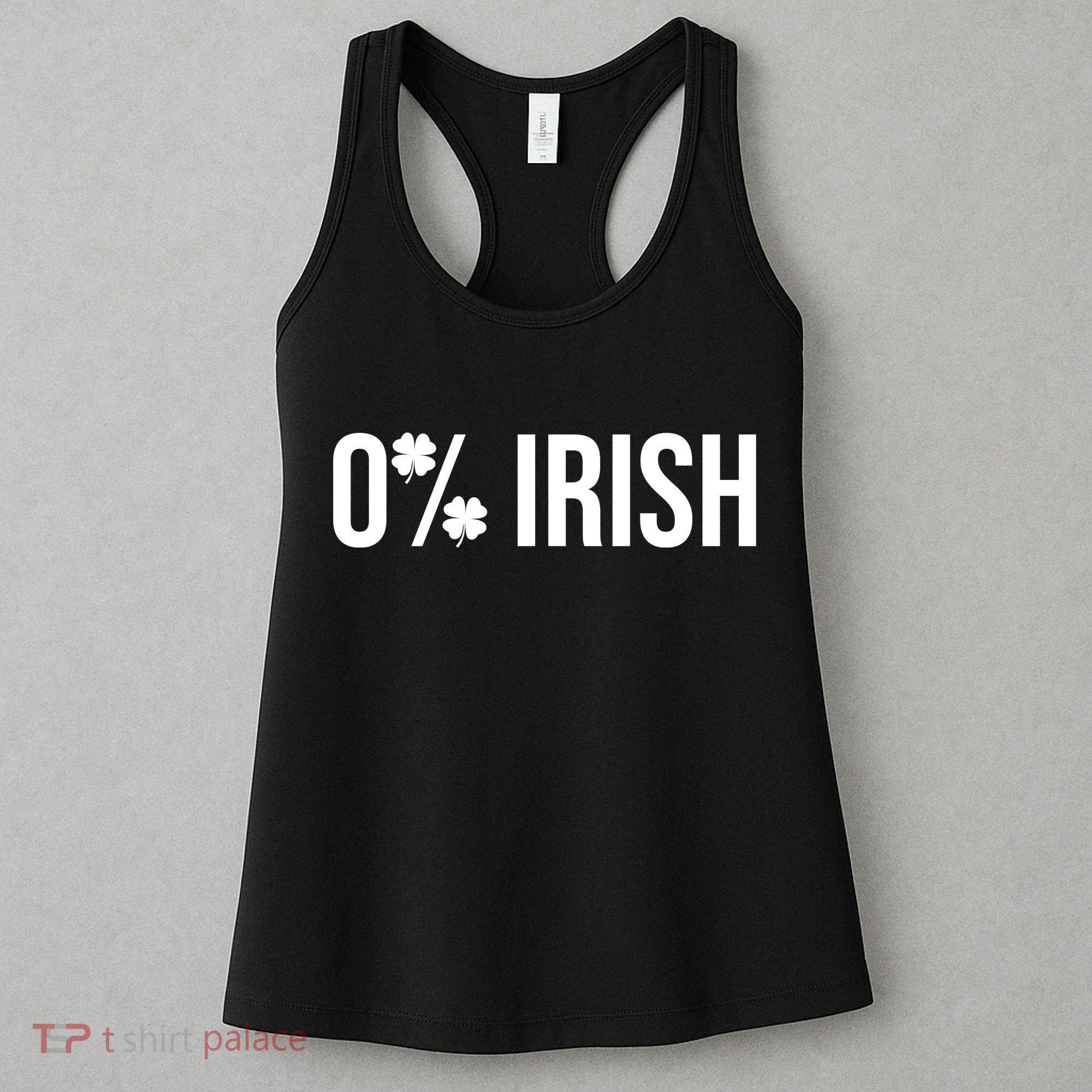 0% Irish Zero Percent Funny St Patricks Day Women's Tank Top