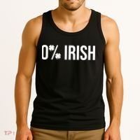 0% Irish Zero Percent Funny St Patricks Day Tank Top thumb 3