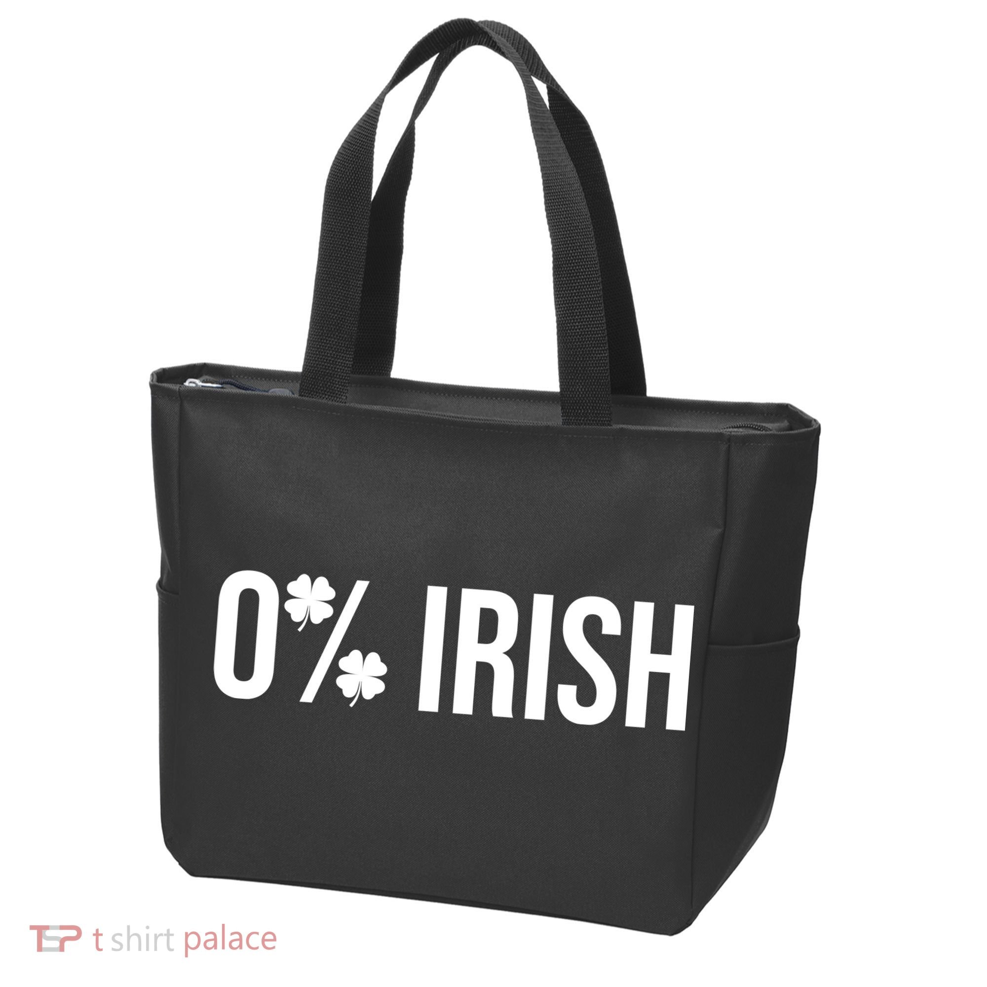 0% Irish Zero Percent Funny St Patricks Day Tote Bag