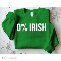0% Irish Zero Percent Funny St Patricks Day Sweatshirt thumb 2