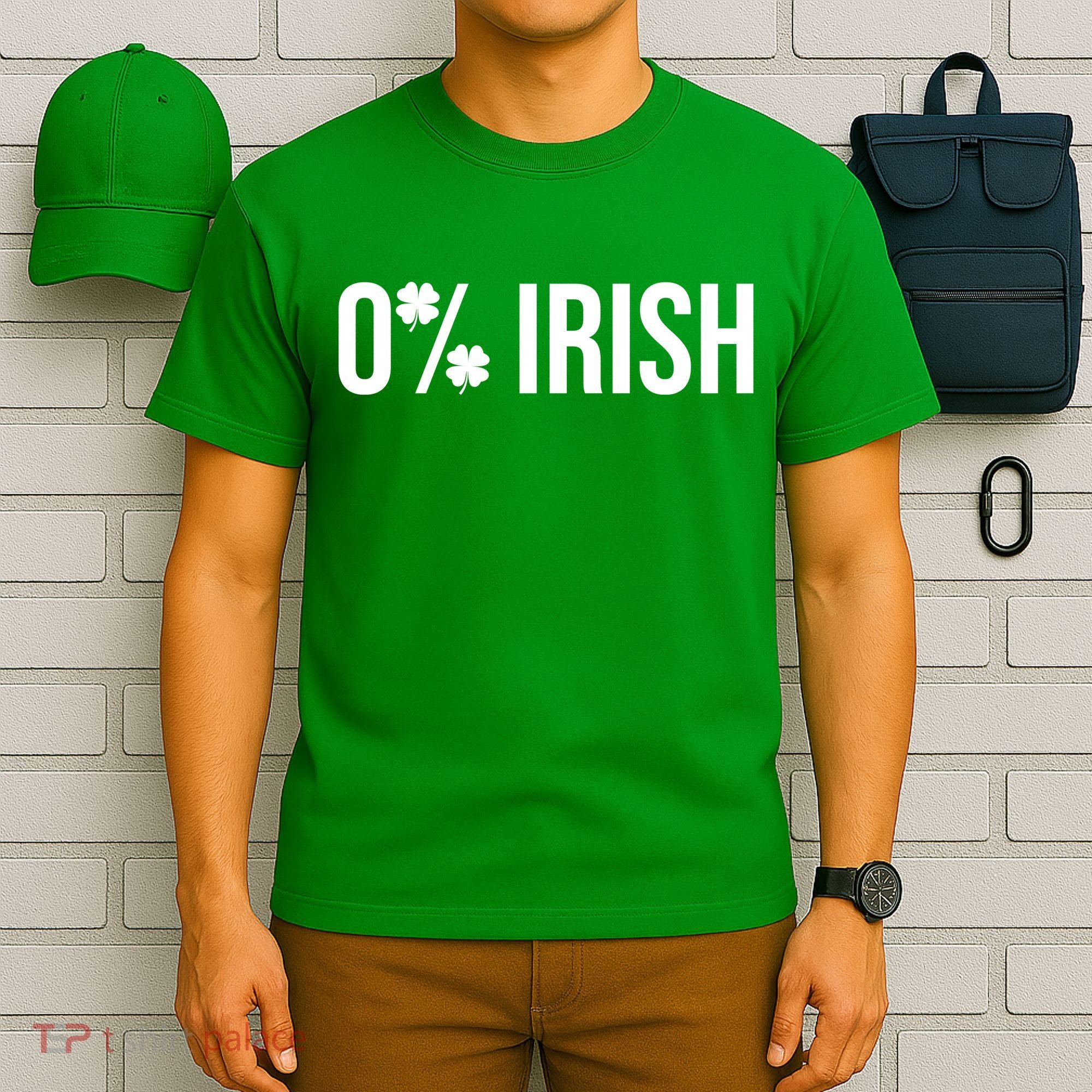 0% Irish Zero Percent Funny St Patricks Day T-Shirt