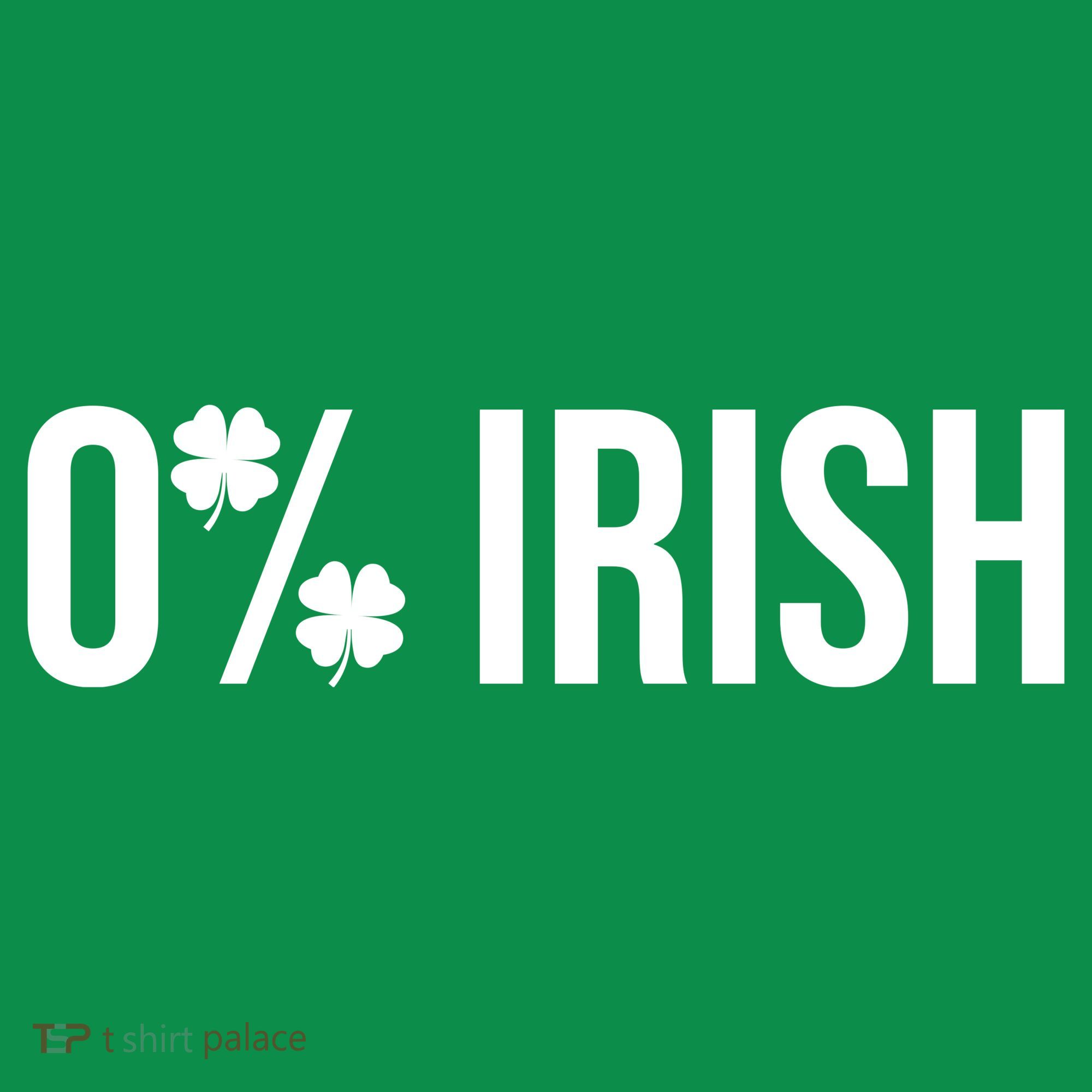 0% Irish Zero Percent Funny St Patricks Day Ornament