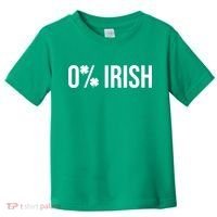 0% Irish Zero Percent Funny St Patricks Day Toddler T-Shirt thumb 0