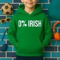 0% Irish Zero Percent Funny St Patricks Day Kids Hoodie thumb 2