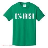 0% Irish Zero Percent Funny St Patricks Day Kids T-Shirt thumb 0